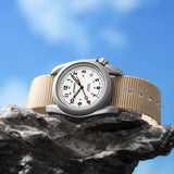 Boderry Watch Co. VOYAGER - 100M Waterproof Titanium Automatic Field Watch | White, view 5