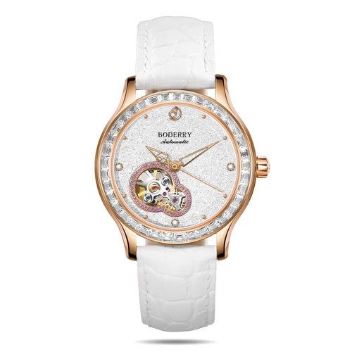 Boderry Watch Co. DRAGONFLY - Luxury Women Automatic Watch | Crystal Gold Case