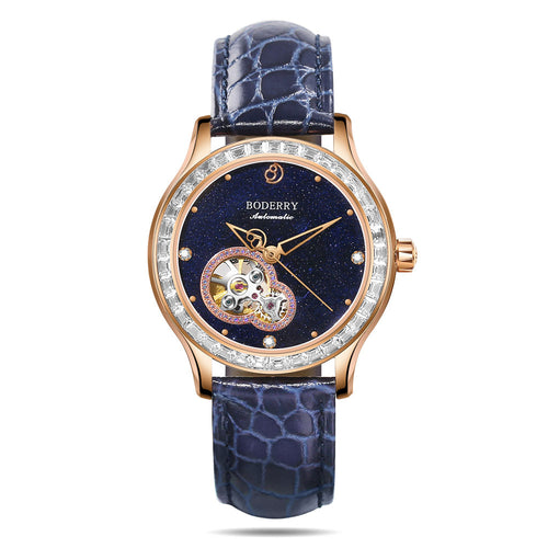 Boderry Watch Co. DRAGONFLY - Luxury Women Automatic Watch | Crystal Gold Case
