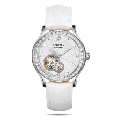 Boderry Watch Co. DRAGONFLY - Luxury Women Automatic Watch | Crystal Silver Case
