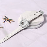 Boderry Watch Co. DRAGONFLY - Luxury Women Automatic Watch | Crystal Silver Case, view 3