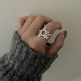 Boogzel Apparel 00's Nostalgia Star-Shaped Rhinestone Ring, view 2