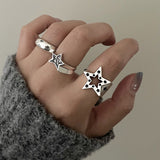 Boogzel Apparel 00's Nostalgia Star-Shaped Rhinestone Ring, view 4