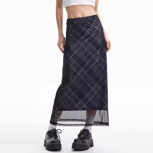 Boogzel Apparel Less Conversation Plaid Maxi Skirt