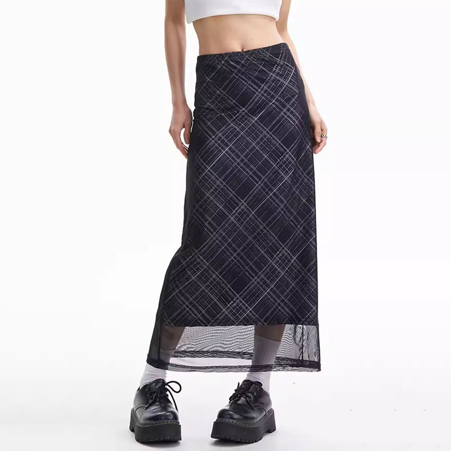Boogzel Apparel Less Conversation Plaid Maxi Skirt