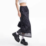 Boogzel Apparel Less Conversation Plaid Maxi Skirt, view 4