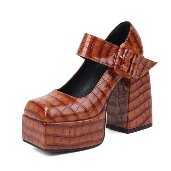 Boogzel Apparel 2.0 Mary Jane Platform Heels