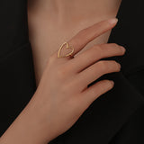 Boogzel Apparel Minimalist Heart Ring, view 3