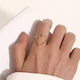 Boogzel Apparel Minimalist Heart Ring, view 4