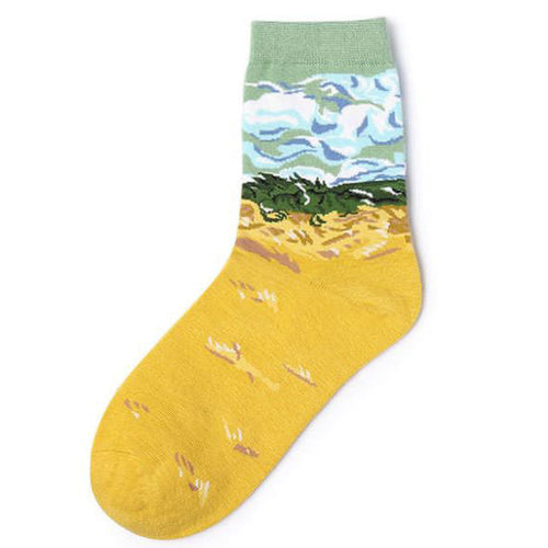 Boogzel Apparel 2.0 Wheat Field with Cypresses Socks