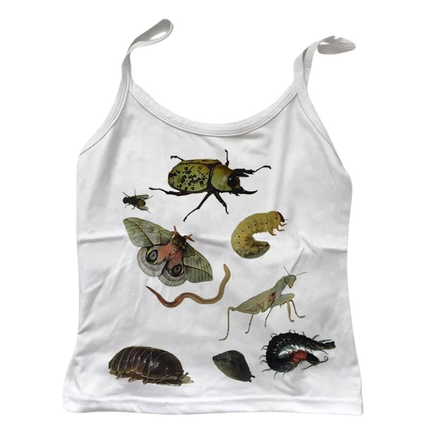 Boogzel Apparel 2000s Aesthetic Bug Print Tank Top