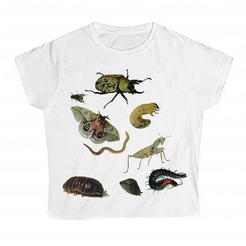 Boogzel Apparel 2000s Aesthetic Bug Print T-Shirt