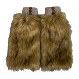Boogzel Apparel 2000s Aesthetic Faux Fur Leg Warmers, view 2