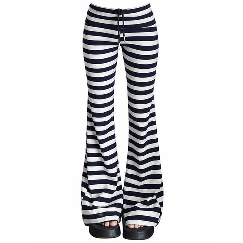 Boogzel Apparel 2000s Aesthetic Striped Flare Pants