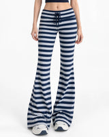 Boogzel Apparel 2000s Aesthetic Striped Flare Pants, view 3