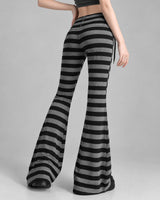 Boogzel Apparel 2000s Aesthetic Striped Flare Pants, view 6