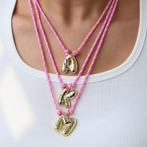 Boogzel Apparel 2000's Bubble Letter Pendant Necklace
