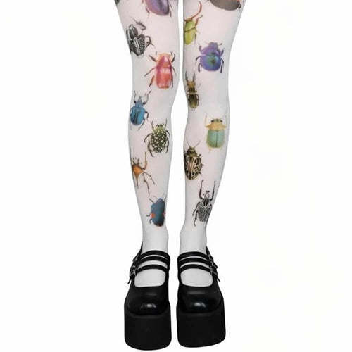 Boogzel Apparel 2000s Bug Patterned Tights