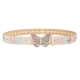 Boogzel Apparel 2000s Butterfly Rhinestone Buckle Belt, view 6