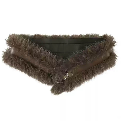 Boogzel Apparel 2000s Faux Fur Leather Belt