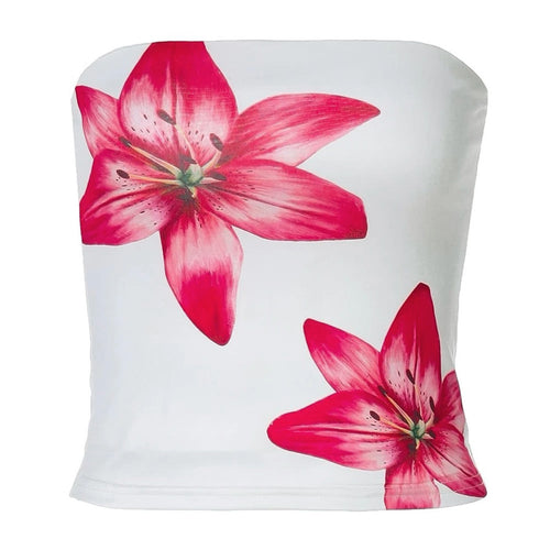 Boogzel Apparel 2000s Floral Tube Top