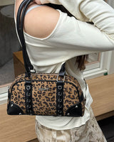 Boogzel Apparel 2000s Leopard Print Shoulder Bag, view 2
