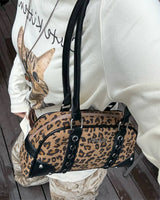 Boogzel Apparel 2000s Leopard Print Shoulder Bag, view 3
