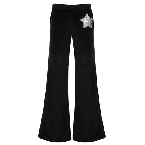 Boogzel Apparel 2000s Popstar Velour Flared Pants