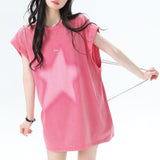 Boogzel Apparel 2000s Star Graffiti Pink T-Shirt, view 3