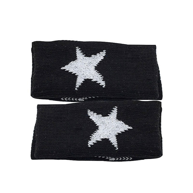 Boogzel Apparel 2000's Star Knitted Fingerless Gloves