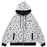 Boogzel Apparel 2010’s Grey Star Print Zip Up Hoodie, view 6