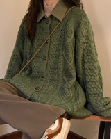 Boogzel Apparel 80's Grandma Collar Cardigan, view 2