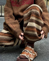 Boogzel Apparel 80's Grandma Pants in Brown, view 2