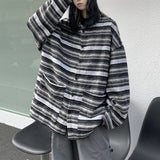 Boogzel Apparel 80's Grandma Striped Cardigan Sweater, view 3