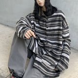 Boogzel Apparel 80's Grandma Striped Cardigan Sweater, view 4