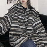 Boogzel Apparel 80's Grandma Striped Cardigan Sweater, view 6