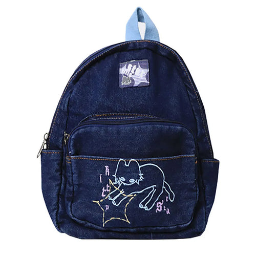 Boogzel Apparel 90's Aesthetic Denim Backpack
