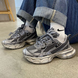 Boogzel Apparel Casual Friday Aesthetic Silver Sneakers, view 3