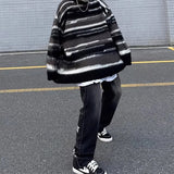 Boogzel Apparel 90's Aesthetic Striped Knit Sweater, view 4