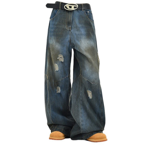 Boogzel Apparel 90s Distressed Baggy Jeans