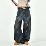 Boogzel Apparel 90s Distressed Baggy Jeans, view 6