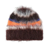 Boogzel Apparel 90s Fuzzy Striped Knit Beanie, view 3