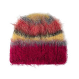 Boogzel Apparel 90s Fuzzy Striped Knit Beanie, view 4