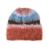 Boogzel Apparel 90s Fuzzy Striped Knit Beanie, view 5