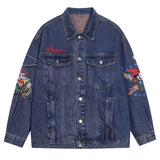 Boogzel Apparel 90's Kids Embroidery Denim Jacket, view 2