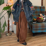 Boogzel Apparel 90's Kids Embroidery Denim Jacket, view 4