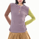 Boogzel Apparel 90s Kids Striped Polka Dot Long Sleeve Top, view 6