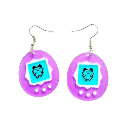 Boogzel Apparel 90's Kids Tamagotchi-Shaped Earrings