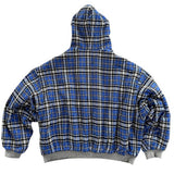 Boogzel Apparel 90s Plaid Reversible Hooded Jacket, view 3