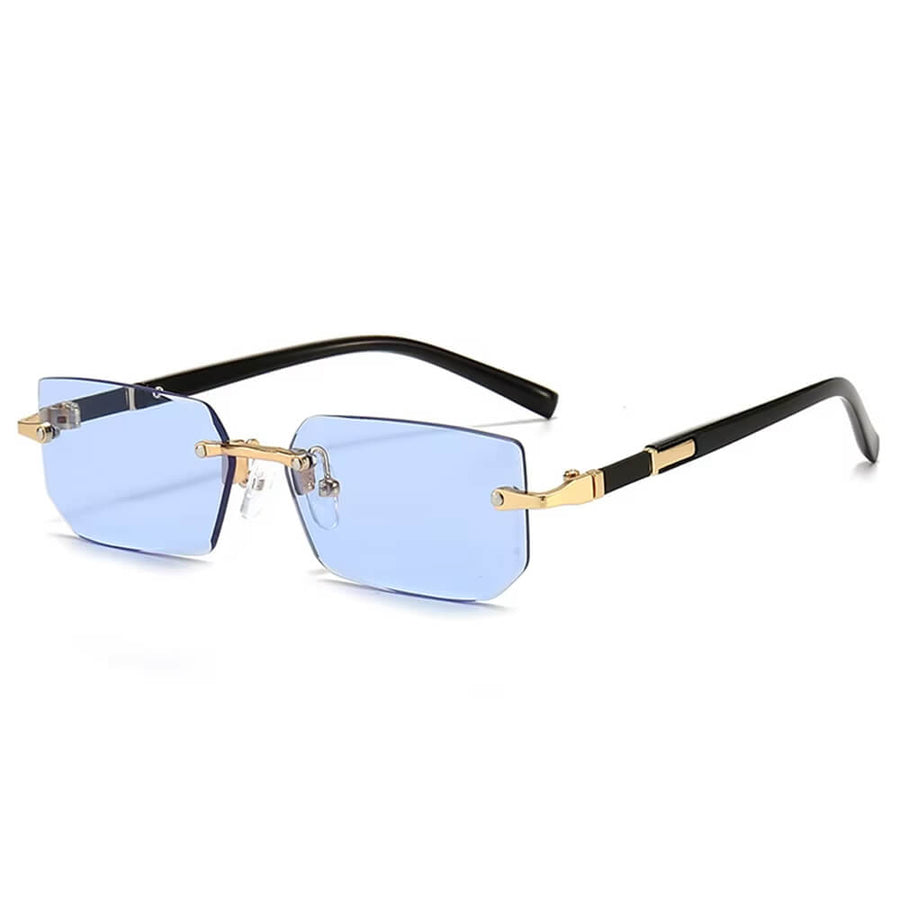 Boogzel Apparel 90s Rectangle Rimless Sunglasses